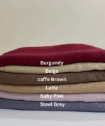 Burgundy Cotton 2-Piece Lycra Set - Image 2