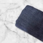 Dark navy Marble Ruffled Cotton - Image 2
