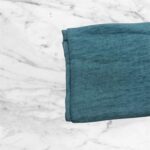 Teal blue ruffled