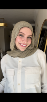 Light Olive Ruffled Cotton - Image 2