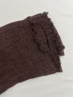 Marsala Brown Ruffled Cotton