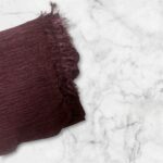 Burgundy marble Ruffled Cotton - Image 4