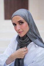 Dark Grey Messy Chiffon - Image 3