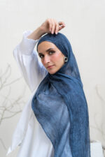 Navy Blue Messy Chiffon - Image 4