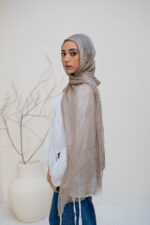 Ash Latte Messy Chiffon - Image 4