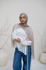 Ash Latte Messy Chiffon