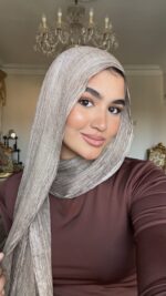 Latte Brown Messy Chiffon - Image 2