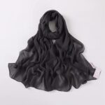 Dark grey Linen scarf