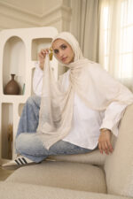 Cream Messy Chiffon - Image 3