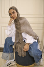 Latte Brown Messy Chiffon - Image 3
