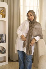 Latte Brown Messy Chiffon - Image 2
