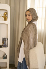 Latte Brown Messy Chiffon
