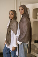 Chocolate Brown Ruffled Cotton