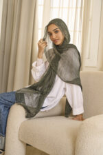 Dark olive Messy Chiffon