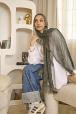 Dark olive Messy Chiffon - Image 3