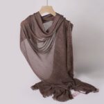 Toffee Brown Ruffled Cotton - Image 2