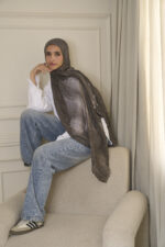 Smoky taupe Messy Chiffon - Image 2