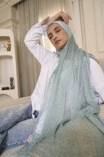 Baby Blue Messy Chiffon - Image 2
