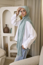 Baby Blue Messy Chiffon