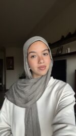 Dark Griege Ruffled Cotton