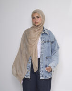 Beige Linen scarf - Image 3