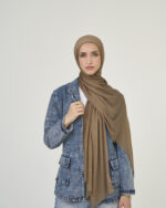 Olive Linen scarf - Image 3