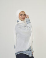 Off white Linen scarf - Image 4
