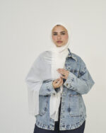 Off white Linen scarf - Image 3