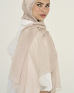 Mink beige Linen scarf - Image 4