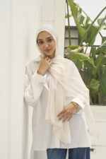 Creamy Linen scarf