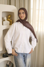 Brown Linen scarf - Image 5