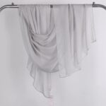 Silver grey Linen scarf - Image 4