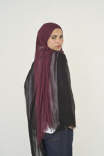 Black - Burgundy ruffled ombre - Image 3